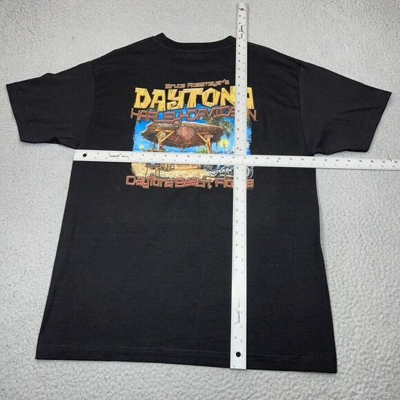 Harley Davidson Shirt Men Large Black Daytona Bruce Rossmeyer Back Print Bravado - Picture 10 of 14
